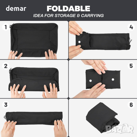 Maomaoyu 8 броя органайзери за опаковане на куфар, водоустойчиви, компресиращи, черни, снимка 3 - Други - 44735591