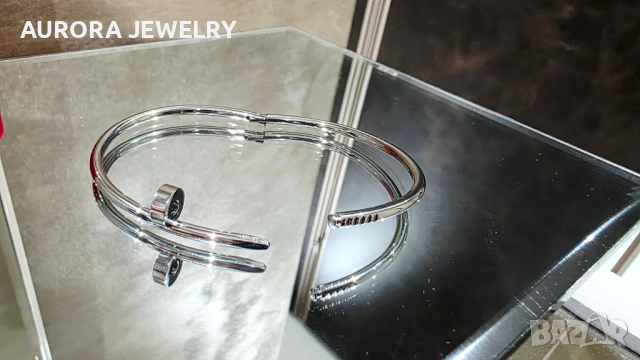 CARTIER Nail Juste un Clou Small Model Thin Silver Гривна Пирон, снимка 3 - Гривни - 52916811