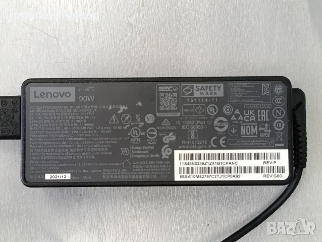 Зарядно за лаптопи Lenovo 20V 4.5A 90W, снимка 2 - Части за лаптопи - 56021439