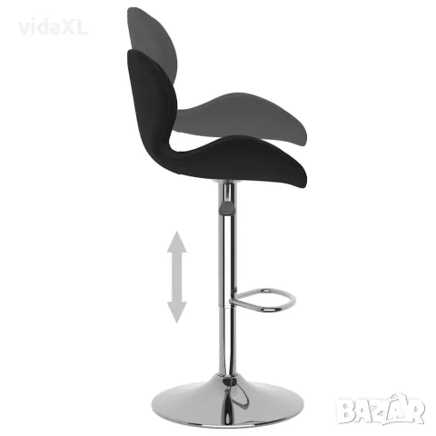 vidaXL Бар табуретки, 2 бр, черни, кадифе, снимка 8 - Столове - 56147006