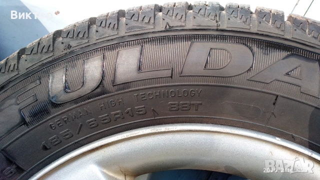 Оригинални джанти Пежо 15 цола с нови гуми-Fulda Дот-2024 зимни.185/65/15, снимка 7 - Гуми и джанти - 53498045