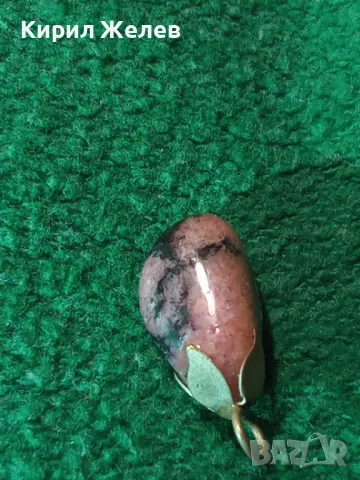 РЕТРО АЛТ ДЕКО ПЕНДАНТ РОЗОВ МРАМОРЕН НЕФРИТ МАЙСТОРСКА ИЗРАБОТКА 24425, снимка 7 - Антикварни и старинни предмети - 35653786