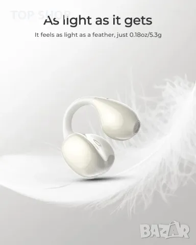 Слушалки с отворено ухо Lytmi CozyClip, слушалки с щипка и Bluetooth 5.4, IPX4, бели, снимка 3 - Безжични слушалки - 49445222