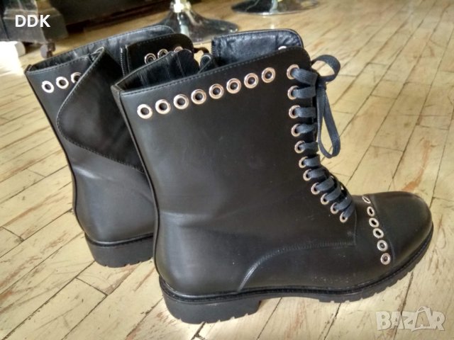 Дамски обувки-лек кубинки модел Mat Star, снимка 2 - Дамски боти - 41818456