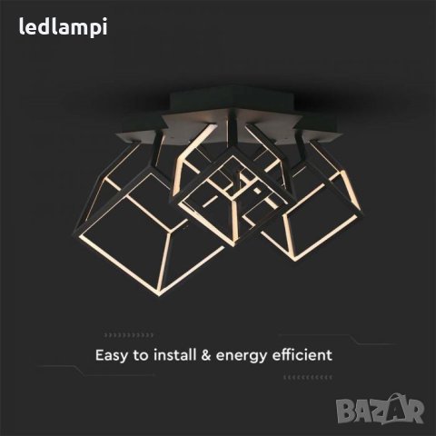 LED Плафониера 46W Черна Димиране Топло Бяла Светлина, снимка 3 - Лампи за таван - 42268208