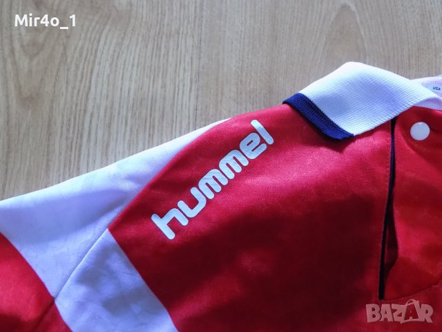 футболна тениска denmark hummel vintage екип оригинална спорт мъжка M, снимка 4 - Спортни дрехи, екипи - 42249637