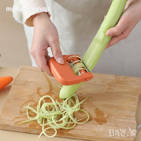 Многофункционална белачка с четка за плодове и зеленчуци 3в1, снимка 3 - Аксесоари за кухня - 40187107