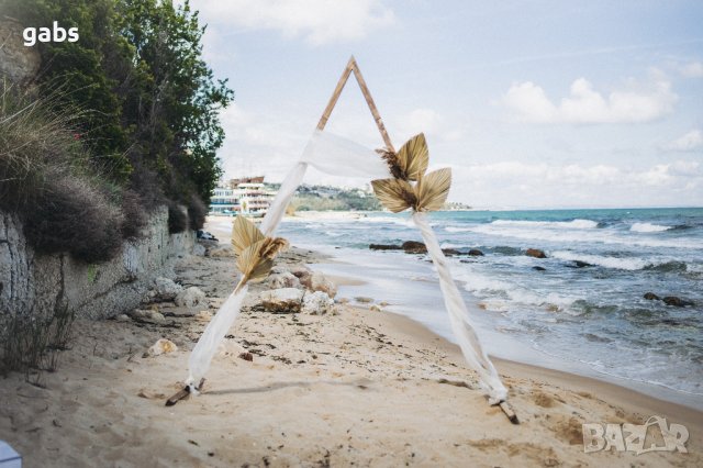 Дървени бохо сватбени арки под наем, снимка 9 - Други - 40272531