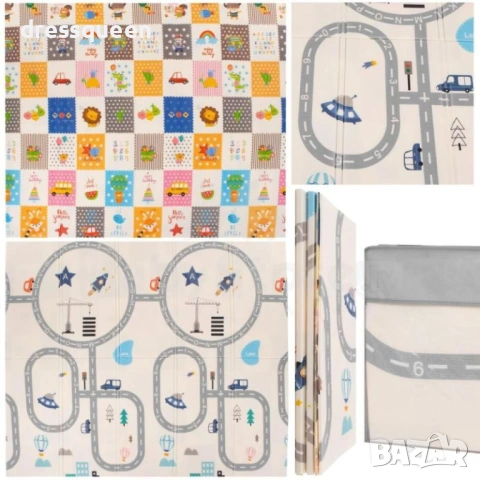 4851 XPE Килимче за игра: Голямо, Сгъваемо, Топлоизолиращо (200x180 см)