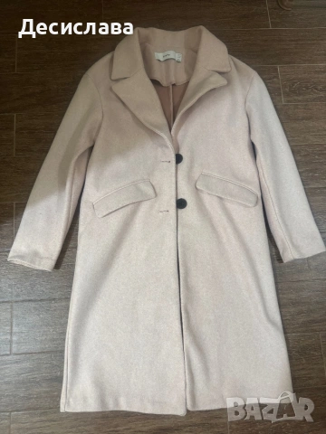 Розово палто Bershka, снимка 2 - Палта, манта - 53613475