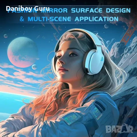 Captain 300  ВТ, 2,4 GHz безжични слушалки за игри за PS5, PS4 Fortnite и Call of Duty/FPS геймърски, снимка 7 - Bluetooth слушалки - 48524628