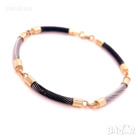 Златна мъжка гривна 6,16гр. 18,5см. 14кр. проба:585 модел:36900-1