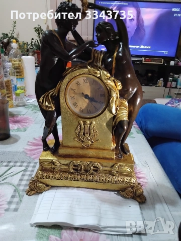 Фигуративен,античен,каминен часовник., снимка 7 - Антикварни и старинни предмети - 53523622