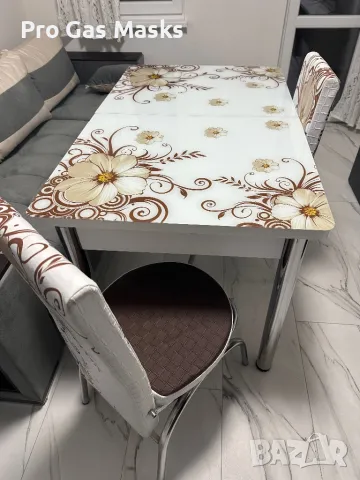 Разтегателна Маса Трапезна Със Стъкло 130(170) / 80 Голяма само за 250 лв. За кухня . Чисто нова Ока, снимка 5 - Маси - 49584227