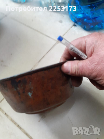 Старо медно подносче и медна купа, снимка 4 - Декорация за дома - 36207281