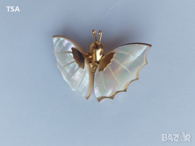 Брошка – Бяла Седефена пеперуда , снимка 3 - Други - 41481541