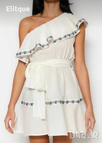 лятна рокля с един ръкав , снимка 5 - Рокли - 53577834