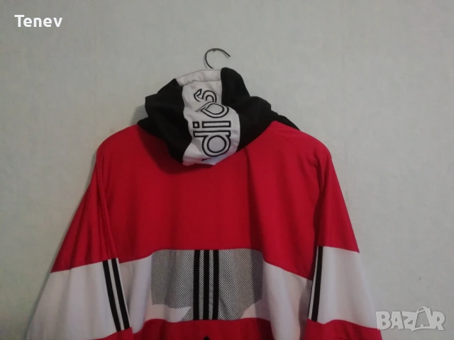 Adidas Originals 1990s 90s оригинално горнище ретро с качулка Адидас Trefoil , снимка 3 - Спортни дрехи, екипи - 39408269