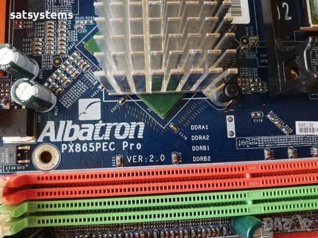 Дънна платка Albatron PX865PEC Pro Socket 478 CPU+FAN, снимка 7 - Дънни платки - 32030942