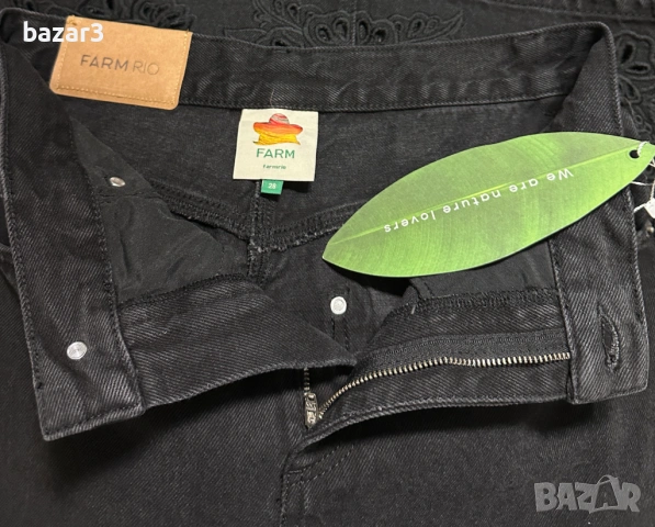 Farm Rio дънкова рокля в черно деним, снимка 7 - Поли - 53715781
