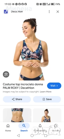 НОВ дамски бански ROXY размер XS, снимка 3 - Бански костюми - 51151992