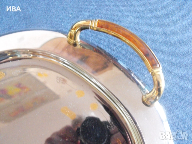 Поднос с позлатени орнаменти !, снимка 2 - Антикварни и старинни предмети - 52446275