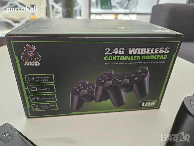 +Гаранция! TV игра игри конзола безжични джойстици, 10000 игри и HDMI/4К качество / 64GB памет, снимка 4 - Други игри и конзоли - 49871609