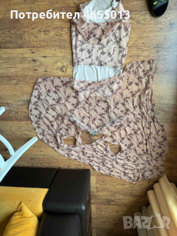 ПОДАРЯВАМ Супер готин и елегантен комплект рокля с наметало(болеро), снимка 5 - Рокли - 52478775