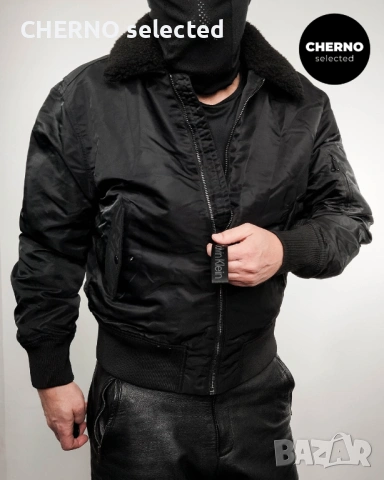 Бомбър яке с шерпа яка CALVIN KLEIN Sherpa Aviator Bomber Jacket – размер L•M – Ново без етикети, снимка 5 - Якета - 53297270