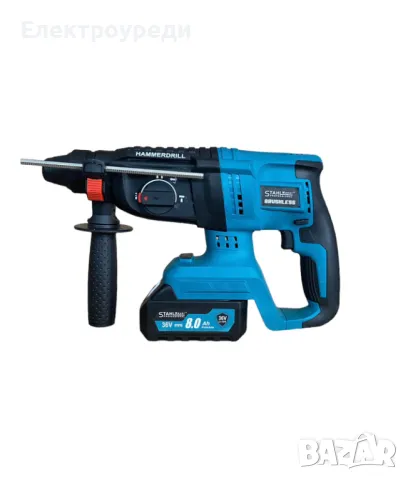 4в1 Гайковерт Винтоверт Ъглошлайф 125мм и Перфоратор 36V 8,0AH ПРОМО КОМПЛЕКТ 3х Батерии и куфар Аку, снимка 5 - Други инструменти - 47608473