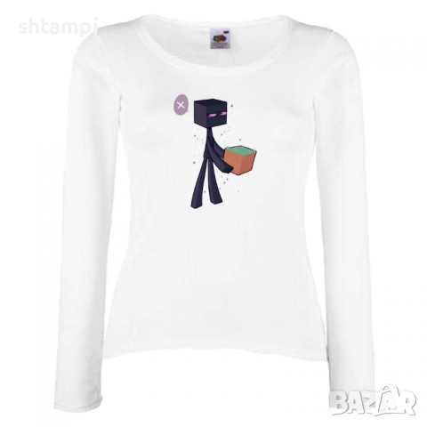 Дамска тениска Enderman 3 майнкрафт Minecraft,Игра,Забавление,подарък,Изненада,Рожден Ден., снимка 4 - Тениски - 36520692