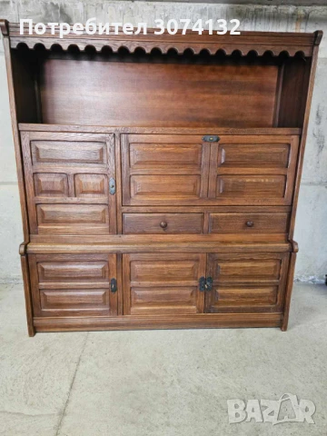 Масивна дъбова секция (уникална изработка), снимка 8 - Секции и витрини - 50659710