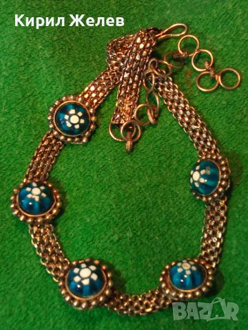 СТАРО РЕТРО ГОТИК АРТ КОЛИЕ ЧОКЪР посребрена благородна стомана с ВЕНЕЦИАНСКО СТЪКЛО МУРАНО 74091, снимка 7 - Антикварни и старинни предмети - 41751665