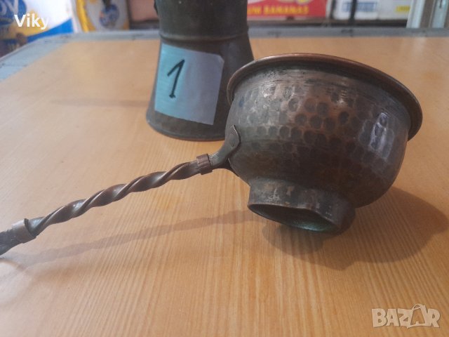 Две бакърени джезвета за греяна ракийка, снимка 10 - Антикварни и старинни предмети - 42160930