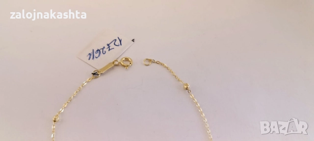 Нова-Златна гривна-0,88гр/14кр, снимка 6 - Гривни - 52735816