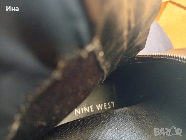 Черни ботушки NINE WEST естествена кожа н,41, снимка 6 - Дамски боти - 53705086