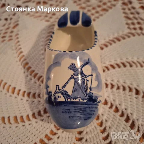Обувка порцелан-пепелник-Холандия, снимка 2 - Статуетки - 47727679