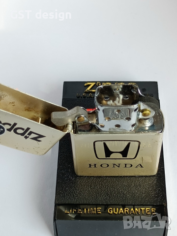 Стара запалка бензинова Zippo lighter Honda Хонда Usa H XII, снимка 9 - Други ценни предмети - 36160723