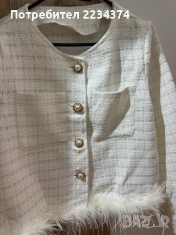 Дамско сако от мек туид, снимка 2 - Якета - 53037211