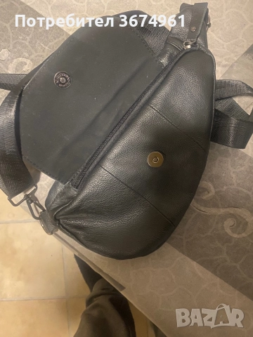 Чанти през рамо с кожена,плат