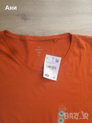 Оранжева,памучна тениска.размер М.