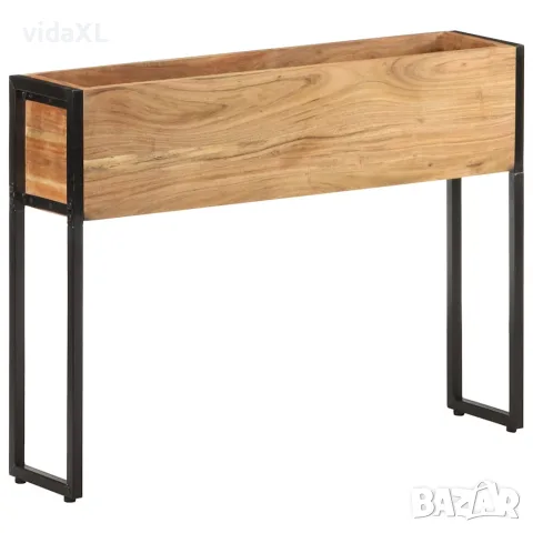 vidaXL Плантер, 90x20x68 см, акациево дърво масив, снимка 1 - Саксии и кашпи - 56146680