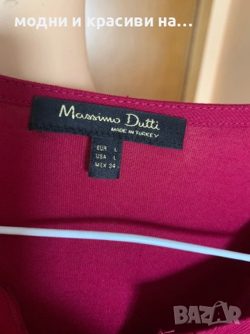Дамска риза Massimo Dutti, цвят фуксия, размер L, снимка 10 - Ризи - 53525791
