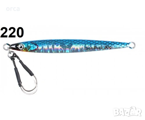 Пилкер SeaBuzz 308 UV за джиг риболов с асист куки и UV покритие, снимка 2 - Такъми - 53222691