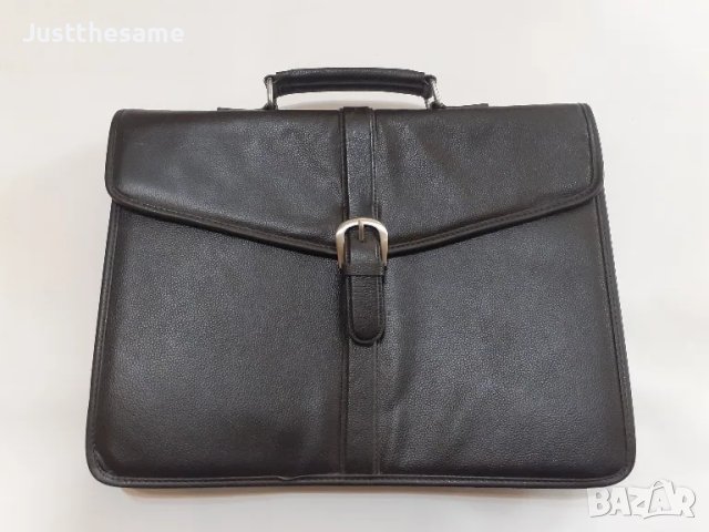  Елегантна чанта за документи и лаптоп от естествена телешка кожа Boccaccio, снимка 3 - Чанти - 47302592