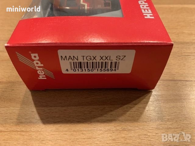 MAN TGX XXL SZ - мащаб 1:87 на Herpa модела е нов в опаковката си, снимка 5 - Колекции - 42314881
