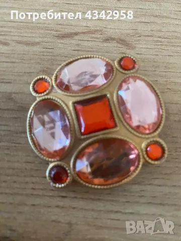 Gold color brooch. Germany , снимка 1