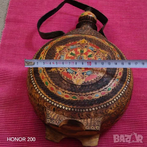 Стара дървена бъклица. , снимка 4 - Антикварни и старинни предмети - 56233034