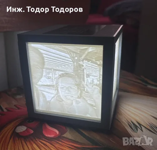 Персонализирана 3D литофанна лампа със снимки – Светлина от спомени, снимка 3 - Настолни лампи - 56191637
