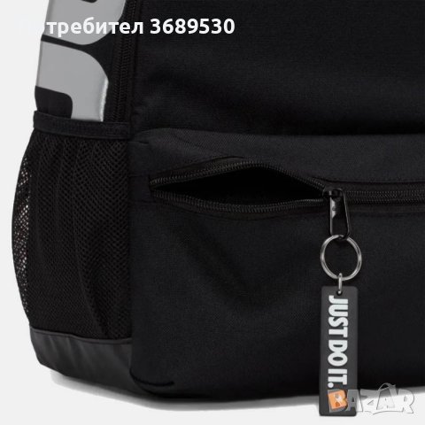 NIKE Раница Мини - Черно / Сребро, снимка 7 - Раници - 42654632